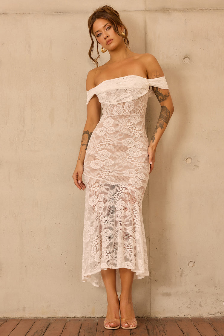 Style Stories Lace Maxi Dress - White for women