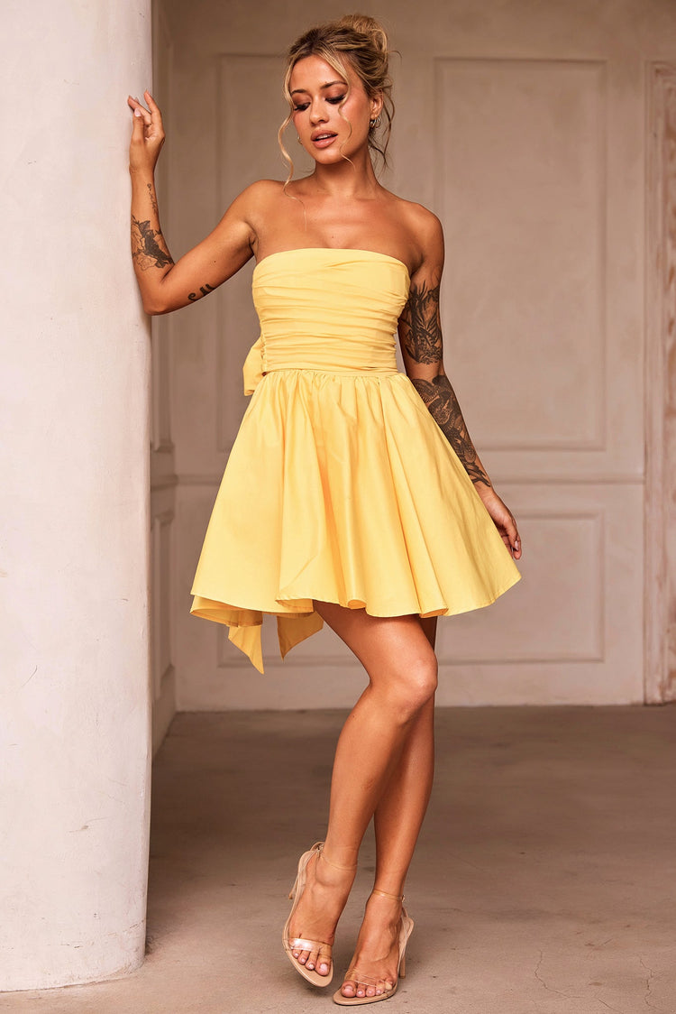 Sugar Crush Mini Dress - Yellow for women