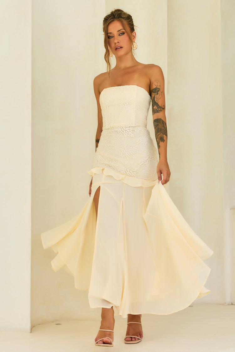 Sugar Reverie Lace Maxi Dress - Ivory for women