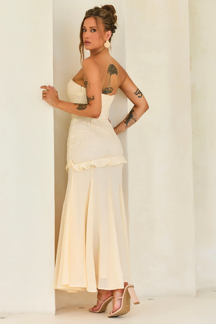 Sugar Reverie Lace Maxi Dress - Ivory for women