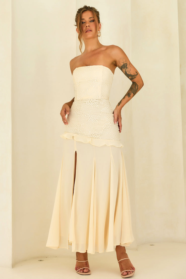 Sugar Reverie Lace Maxi Dress - Ivory for women