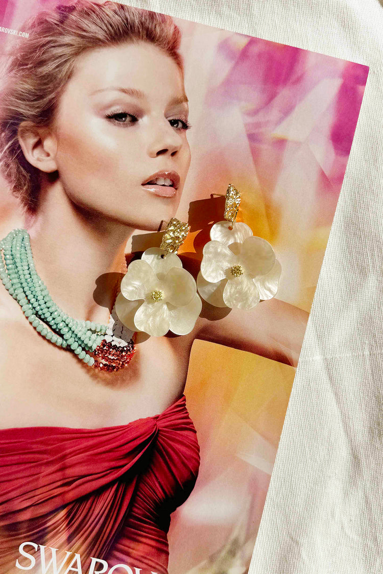 Summer Swooning Earrings - White for women