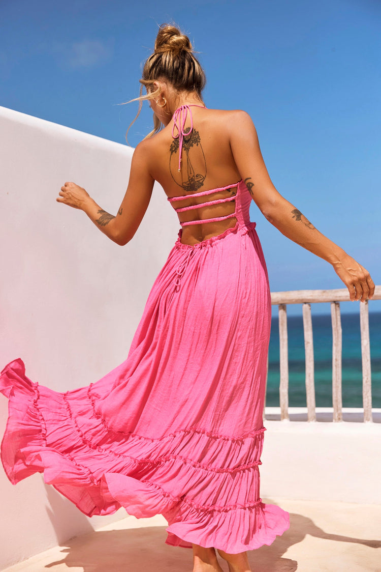 Sun Setter Maxi Dress - Pink for women