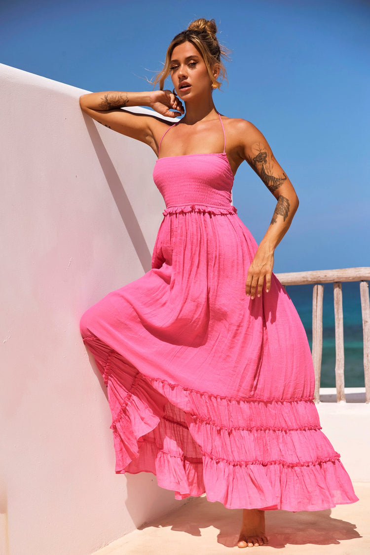 Sun Setter Maxi Dress - Pink for women