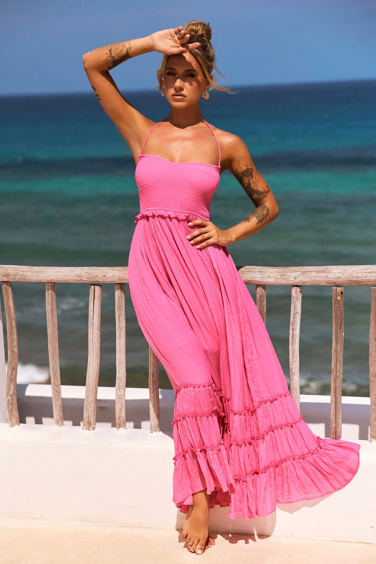 Sun Setter Maxi Dress - Pink for women