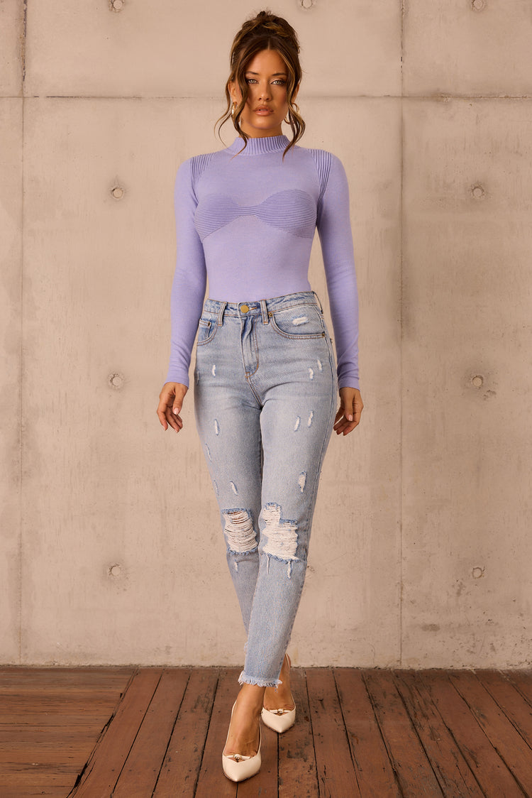 Sundown Blues Denim Jeans - Washed Blue for women