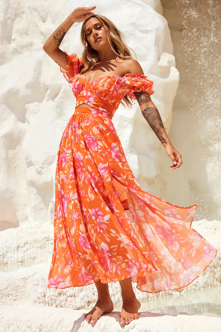 sun drenched maxi dress Sundrenched Silky Maxi Dress