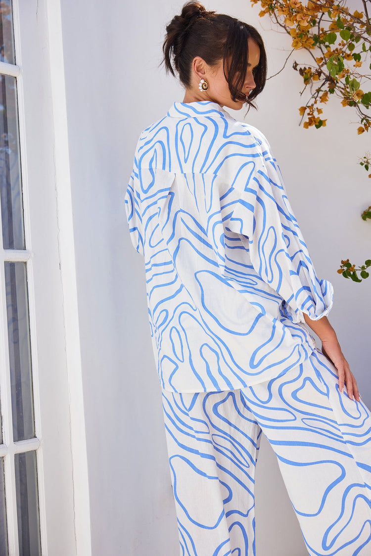 Sunlights In Capri Shirt - Blue for women