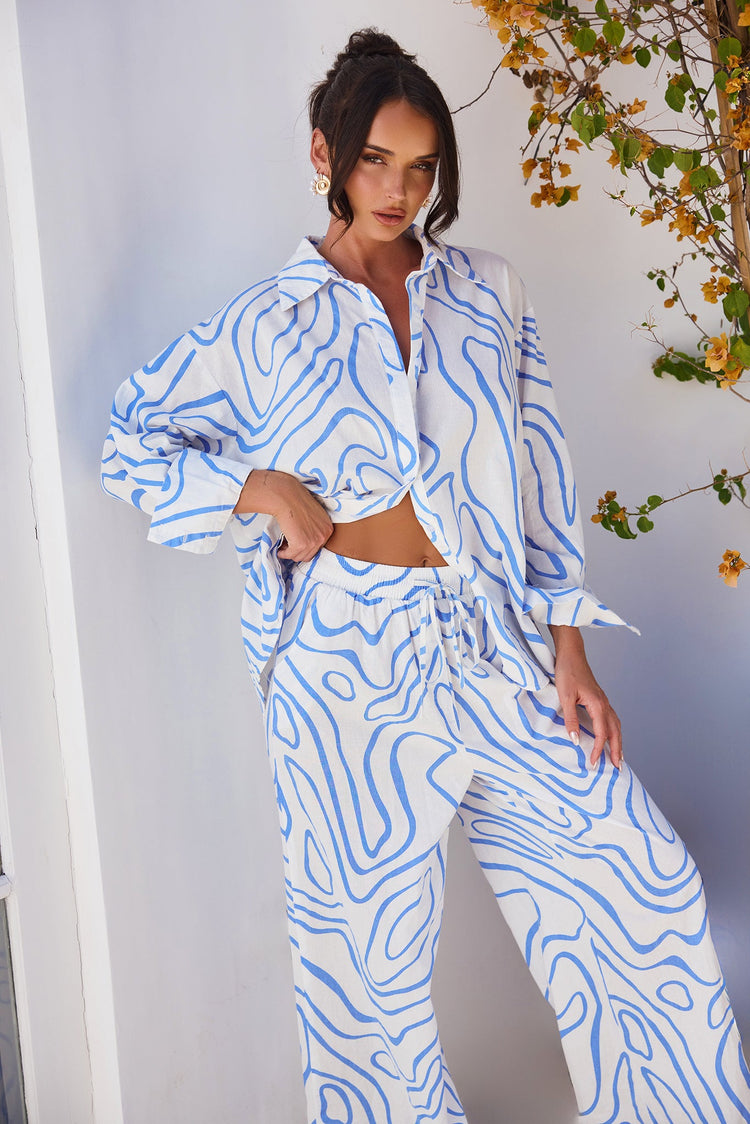 Sunlights In Capri Shirt - Blue for women