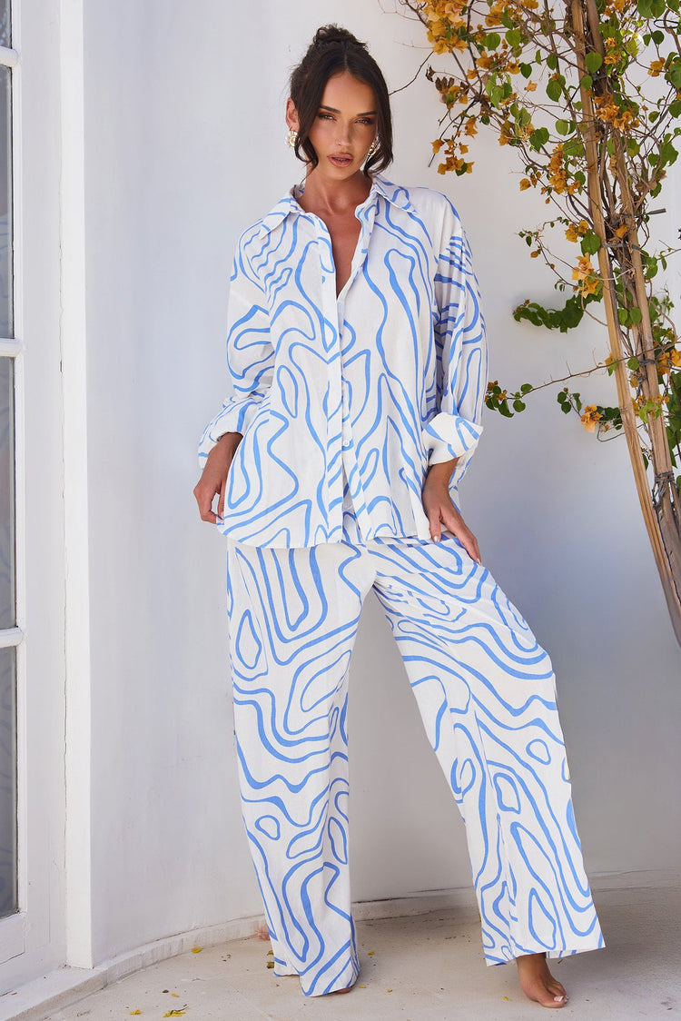 Sunlights In Capri Shirt - Blue for women