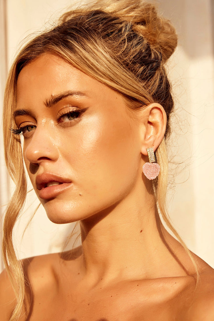Sweet And Sour Earrings - Pink for women