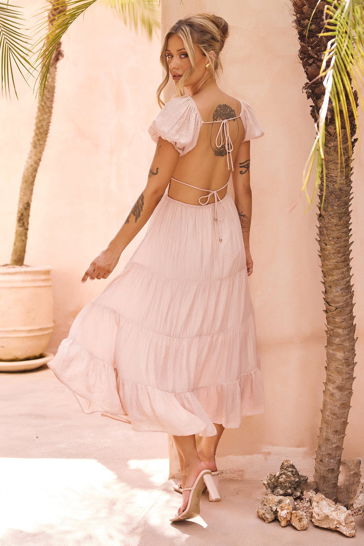 Sweetest Tea Maxi Dress - Beige for women