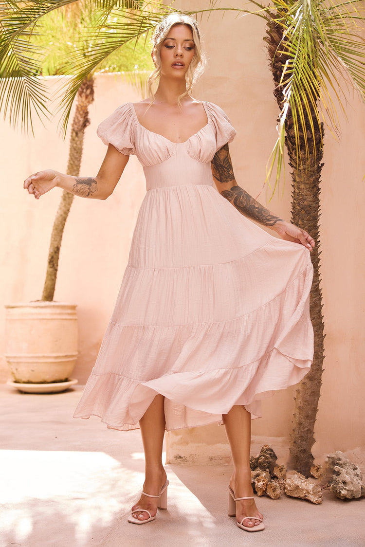 Sweetest Tea Maxi Dress - Beige for women