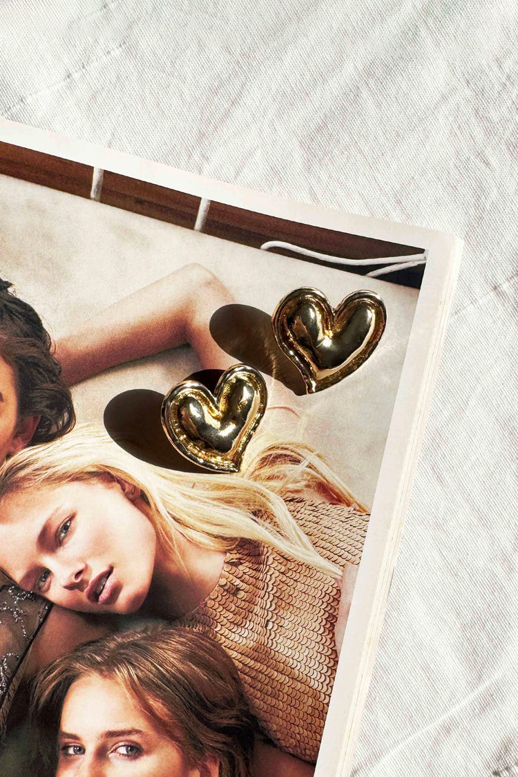 Sweetheart Bold Earrings - Gold for women