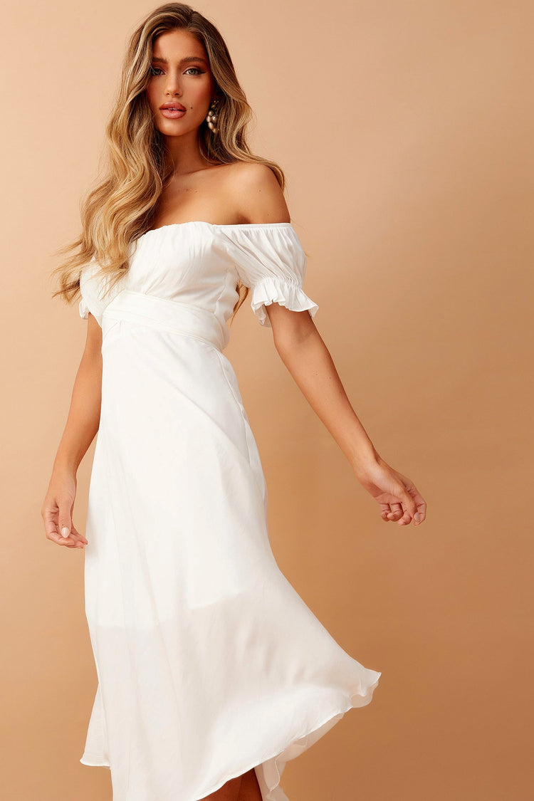 Swing Dancin' Midi Dress - Off White for women