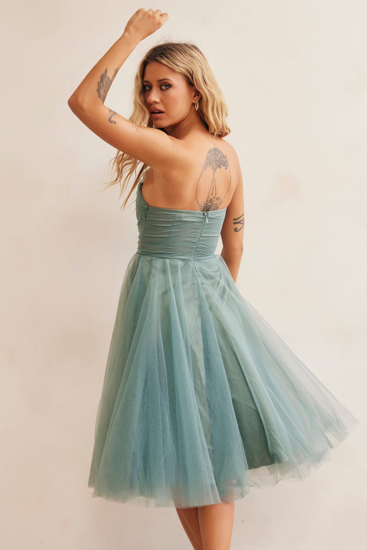 Swingin' It Midi Dress - Sage for women