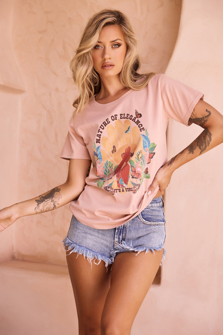 Talk To Nature Tee - Mocha for women
