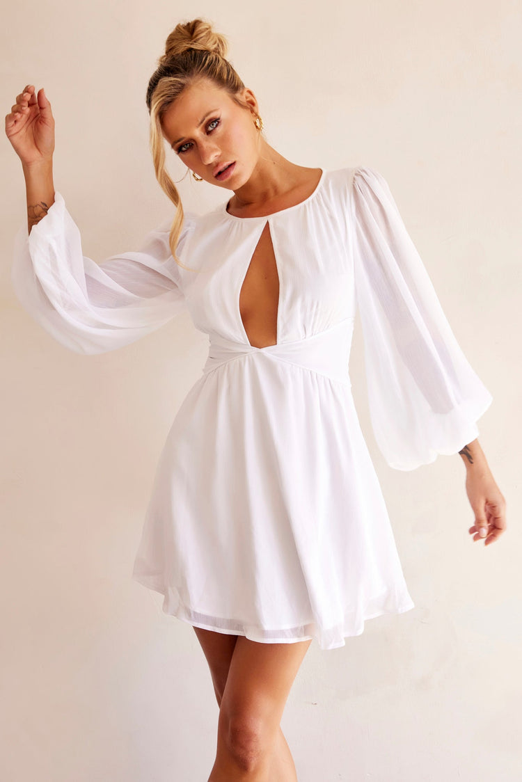 Tara Mini Dress - White for women