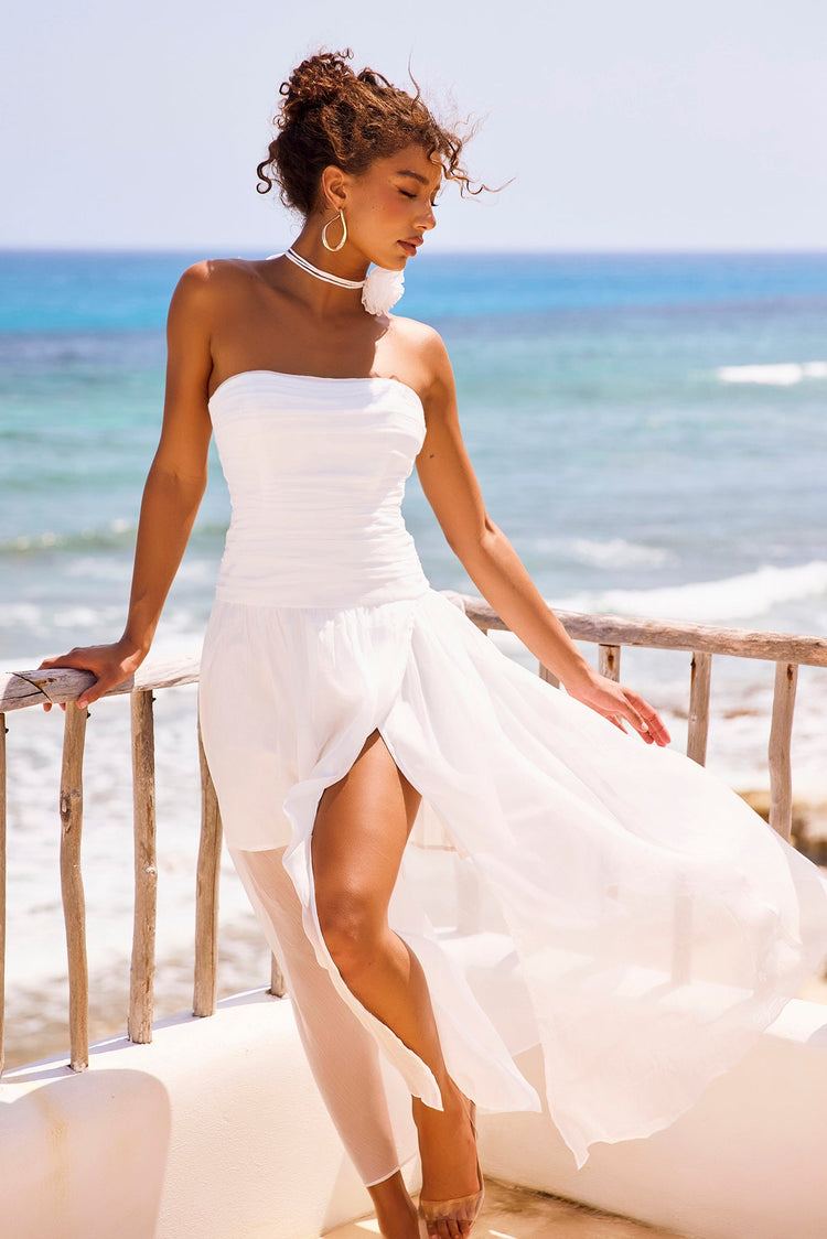The Briana Maxi Dress - White for women
