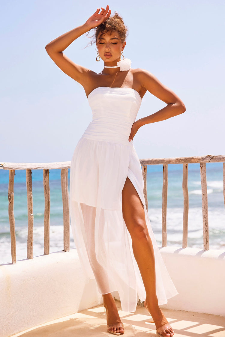 The Briana Maxi Dress - White for women