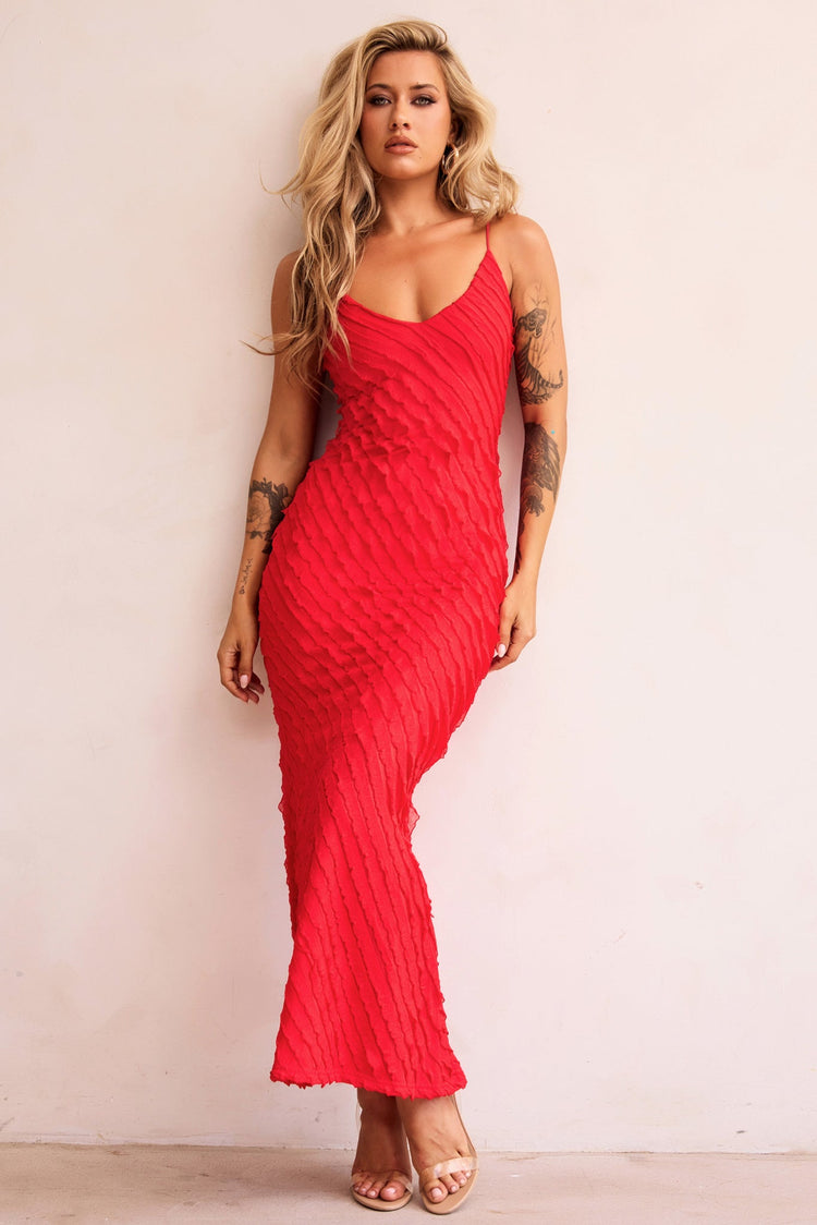 Thelma Maxi Dress - Red for women