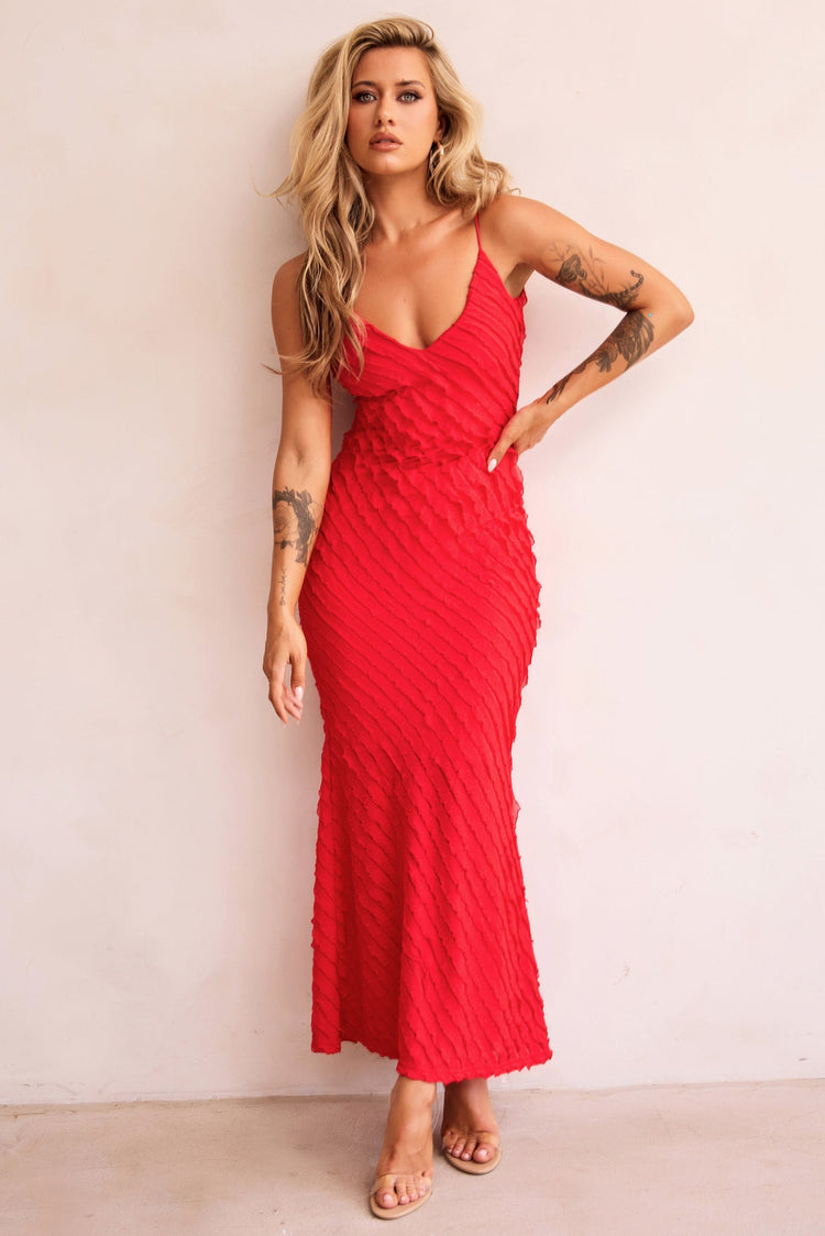 Thelma Maxi Dress - Red for women