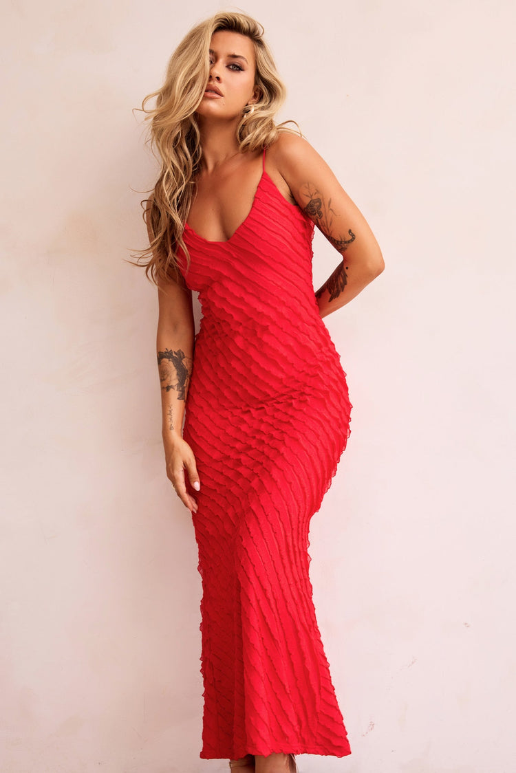 Thelma Maxi Dress - Red for women