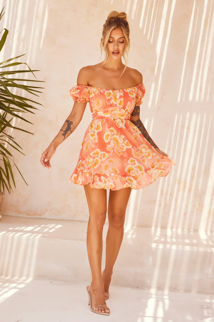 Tropic Like It's Hot Dress - Orange for women