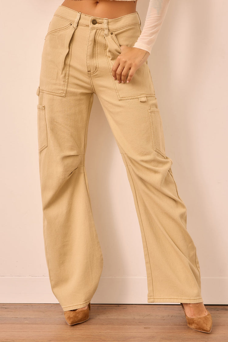 Urban Utility Denim Jeans - Stone for women