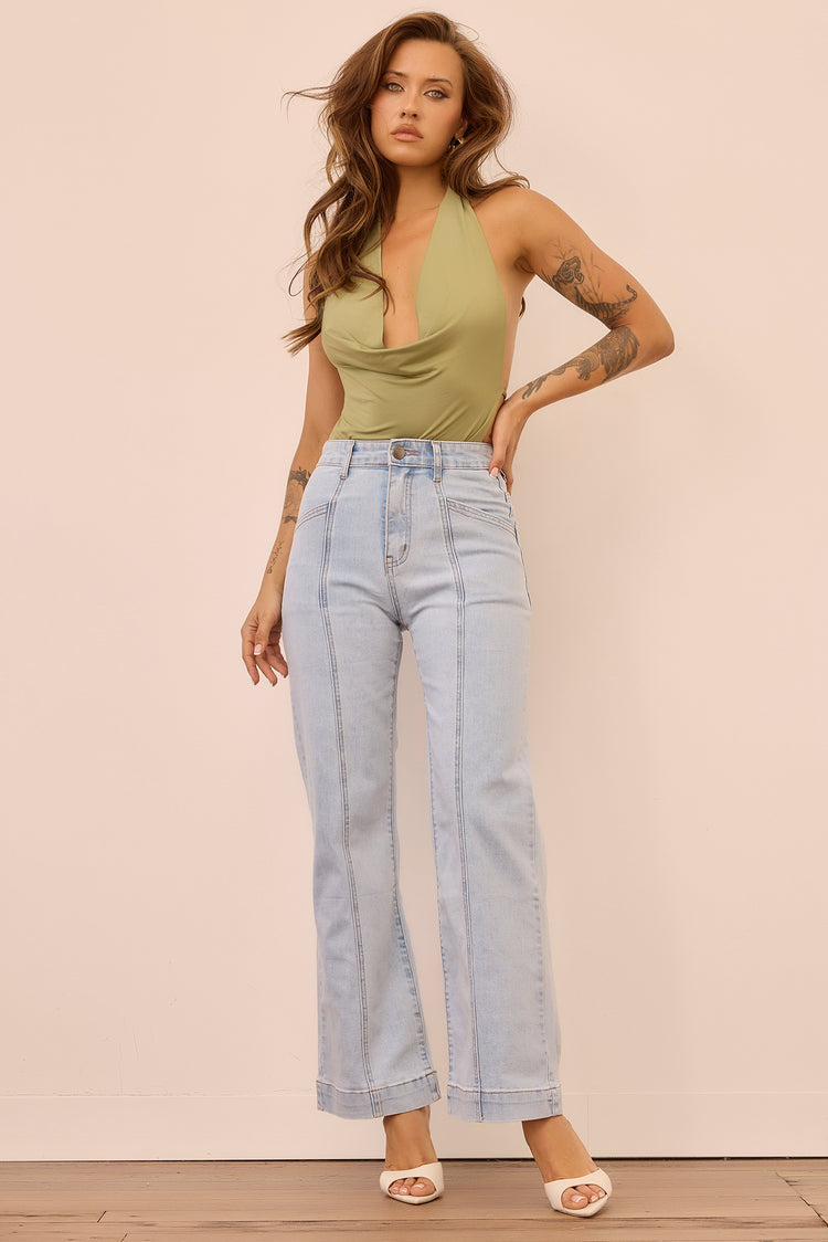 Velvet Age Denim Jeans - Washed Blue for women