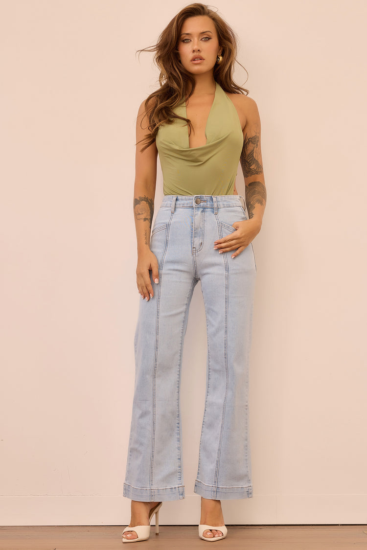 Velvet Age Denim Jeans - Washed Blue for women