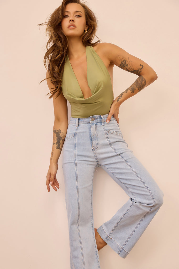 Velvet Age Denim Jeans - Washed Blue for women