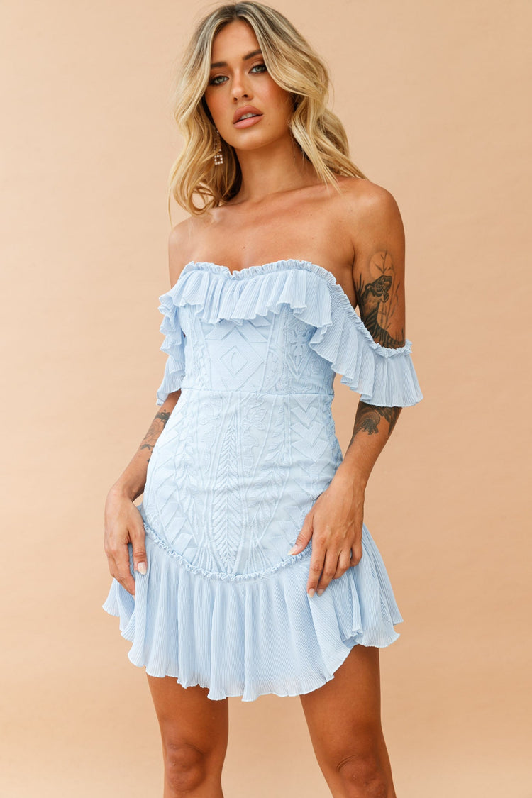 Venetian Summer Dress - Steel Blue for women