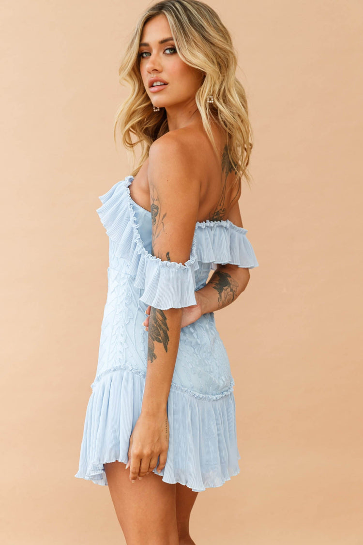 Venetian Summer Dress - Steel Blue for women