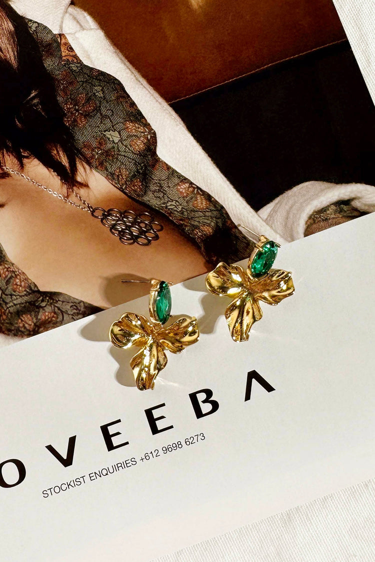 Verdant Muse Earrings - Green for women