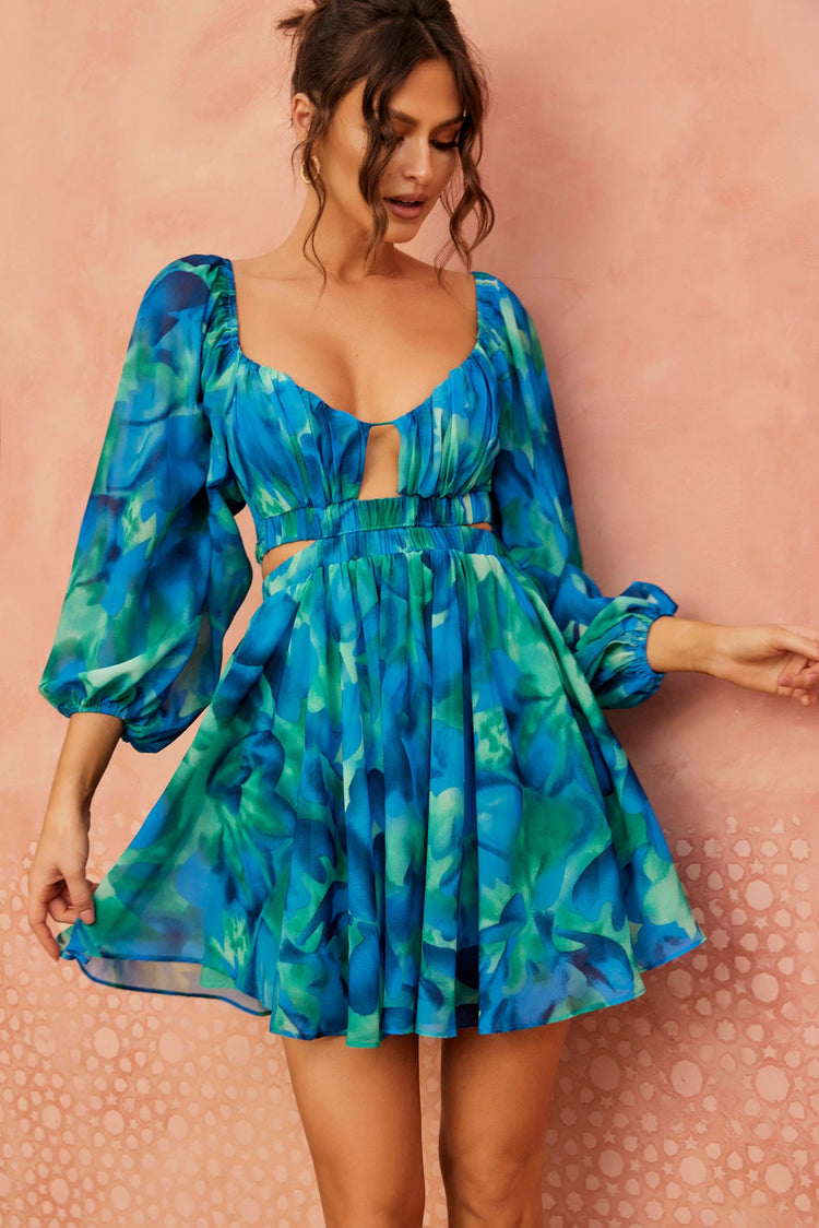 Wanderlust Mini Dress - Blue for women