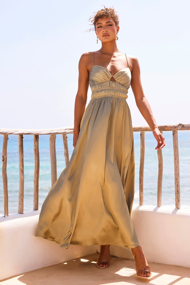 Way To You Maxi Dress - Olive for women