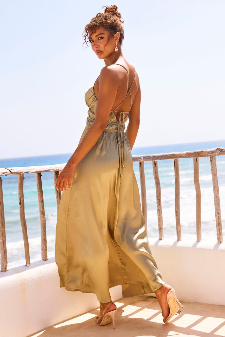 Way To You Maxi Dress - Olive for women