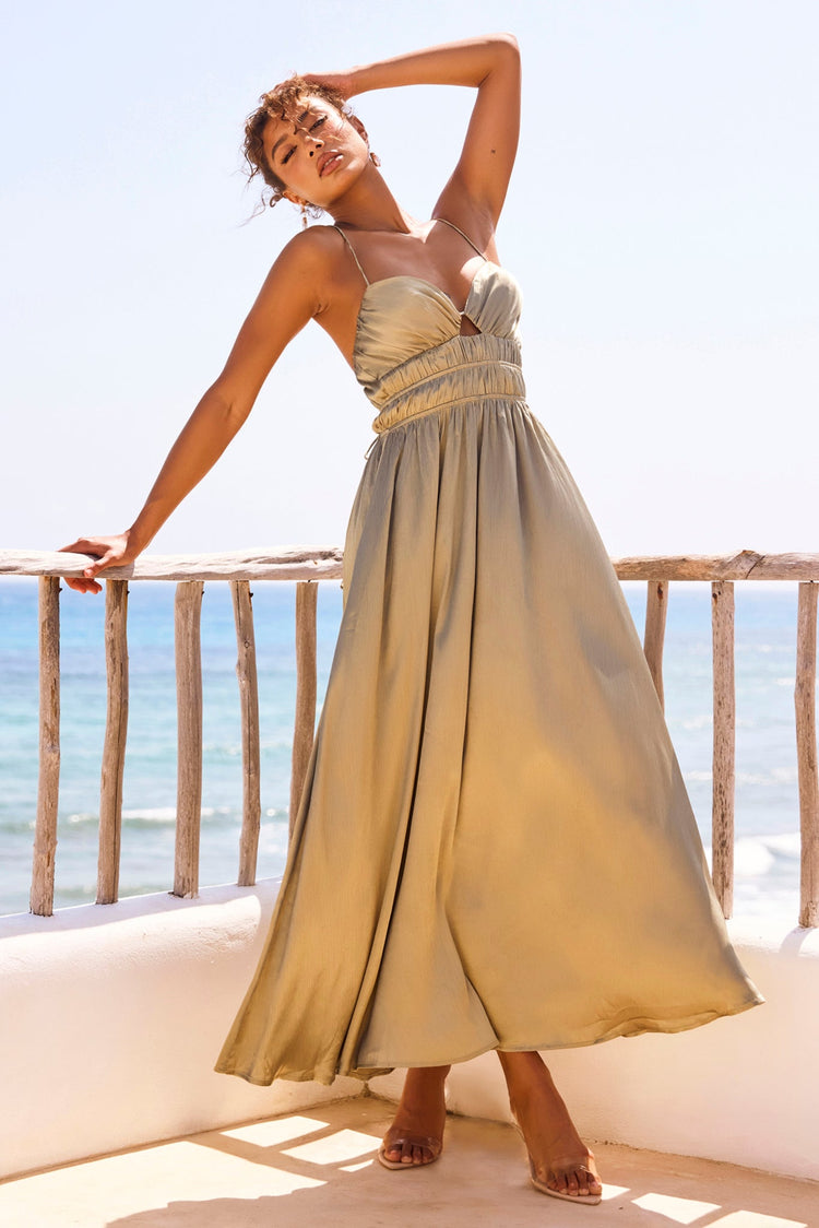 Way To You Maxi Dress - Olive for women