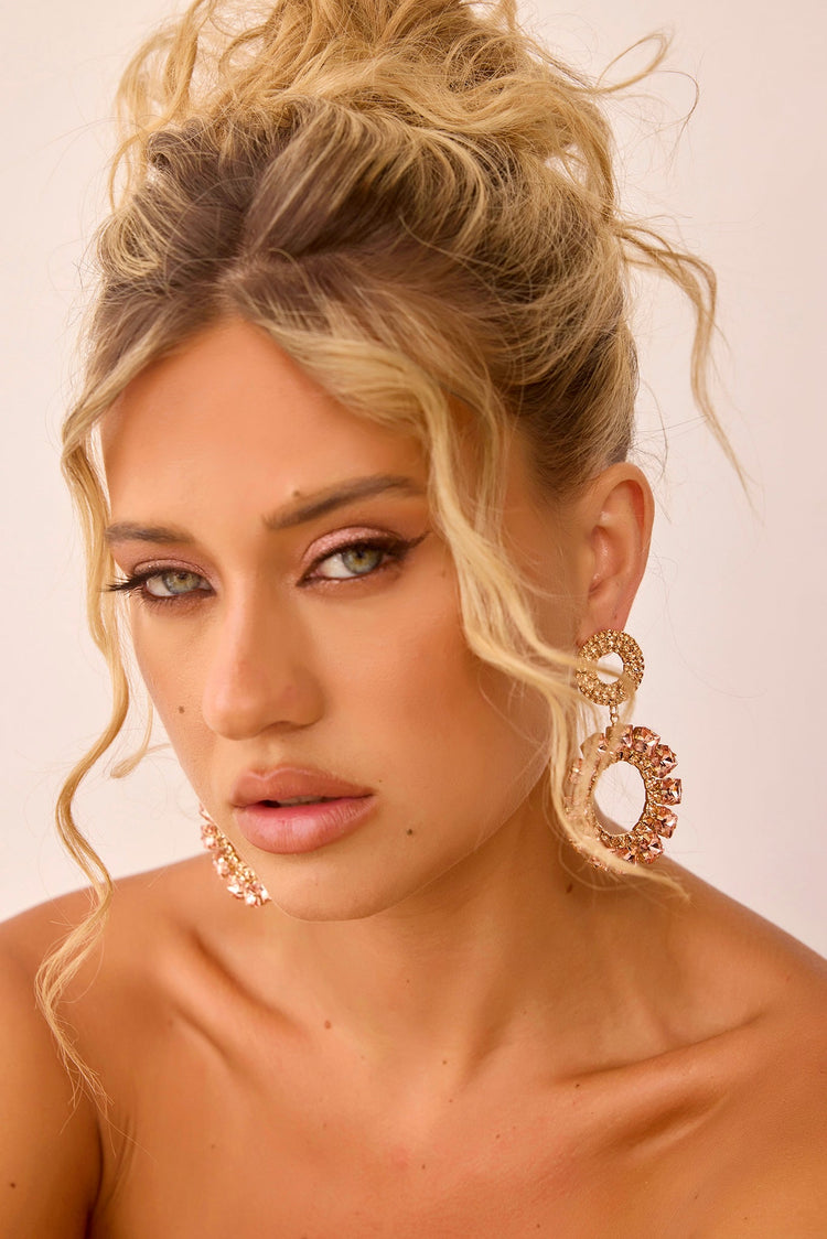 West Set Earrings - Rose Gold for women