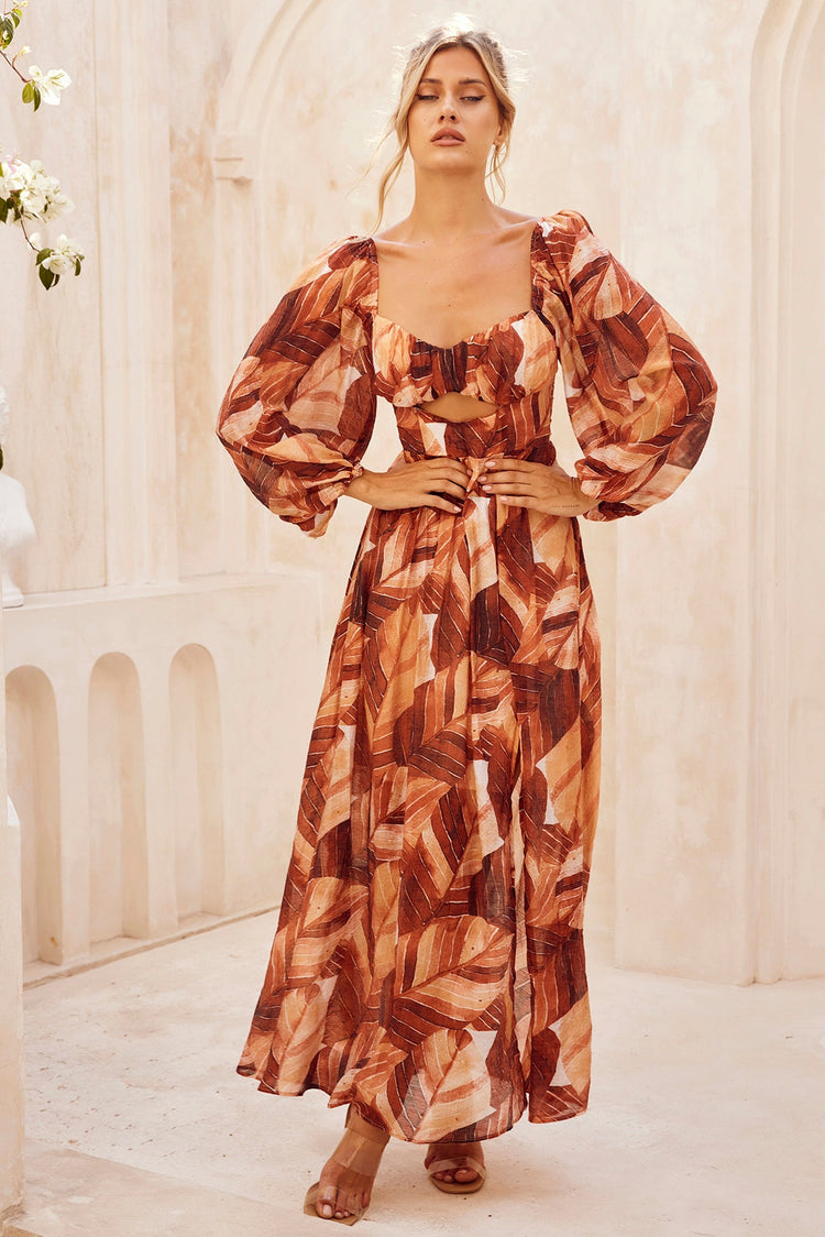 Wild Thing Maxi Dress - Tan for women
