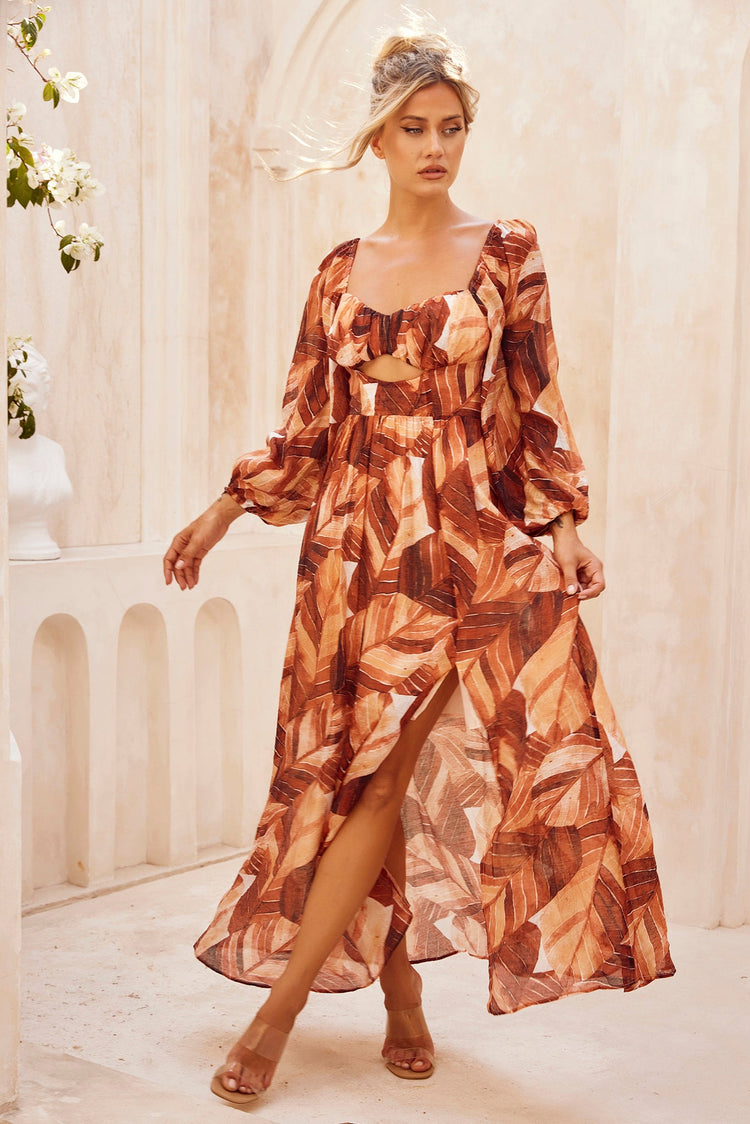 Wild Thing Maxi Dress - Tan for women