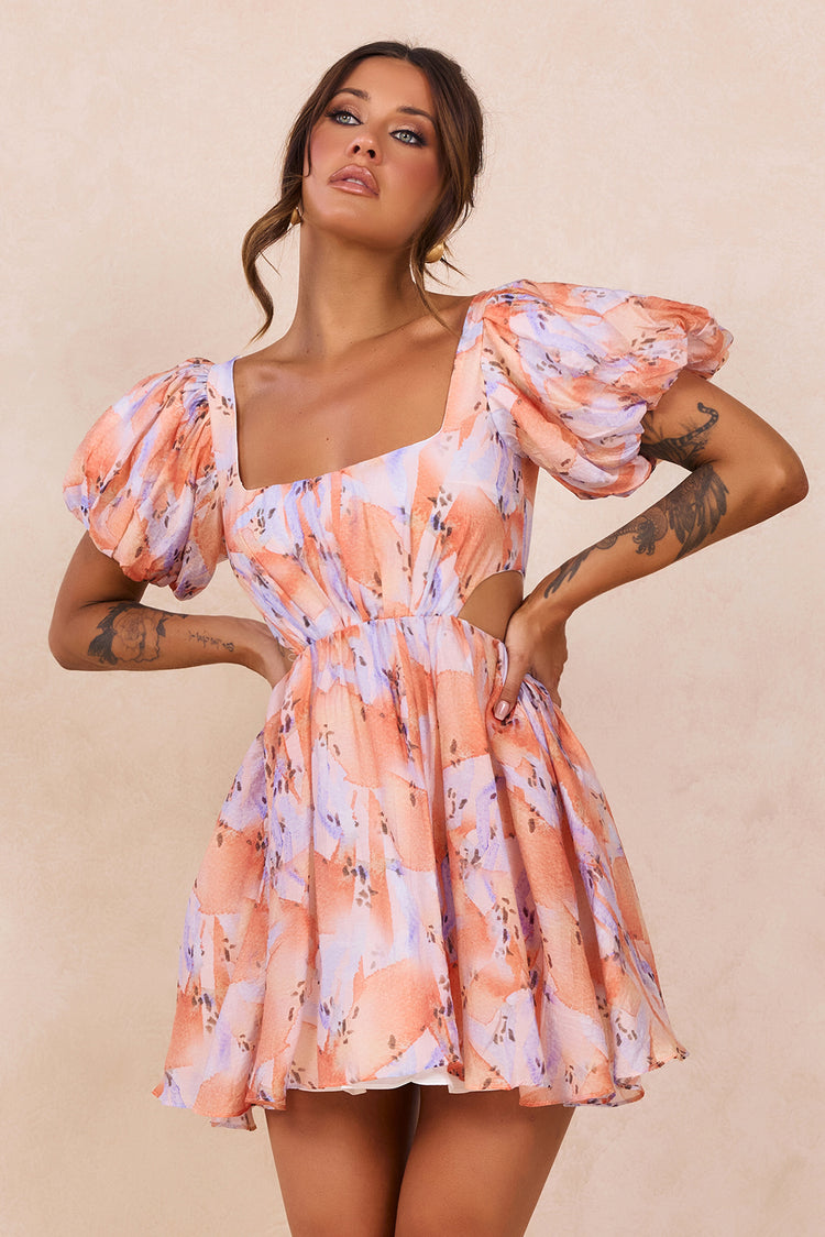 Woodington Sky Mini Dress - Orange for women