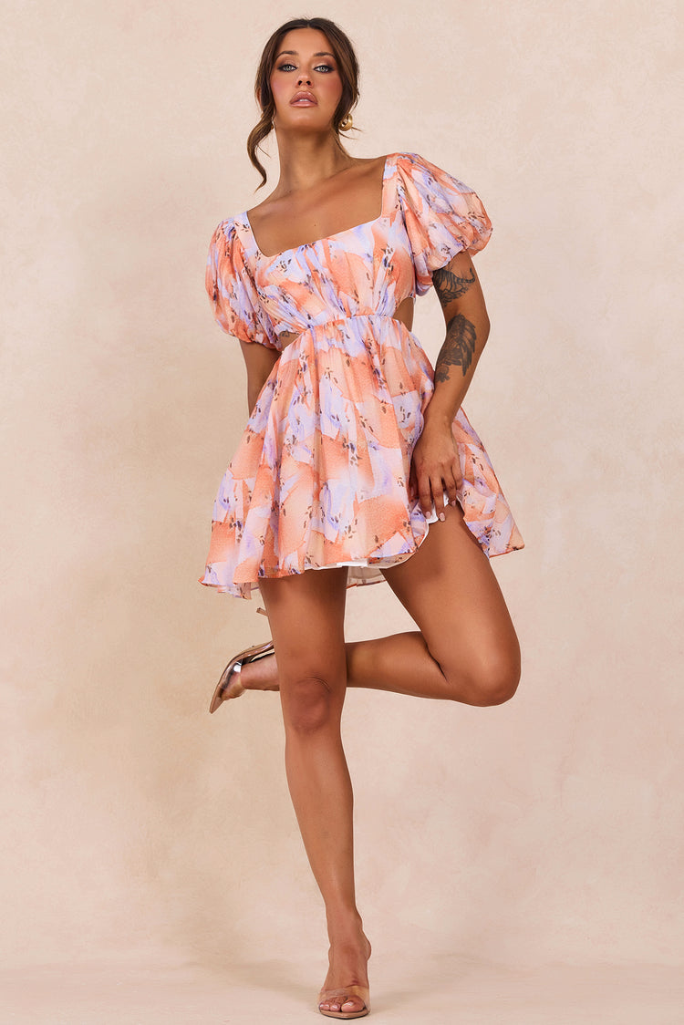Woodington Sky Mini Dress - Orange for women