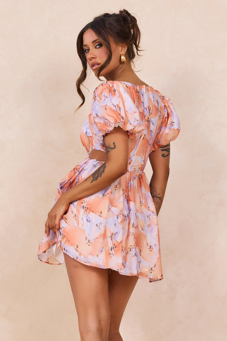 Woodington Sky Mini Dress - Orange for women