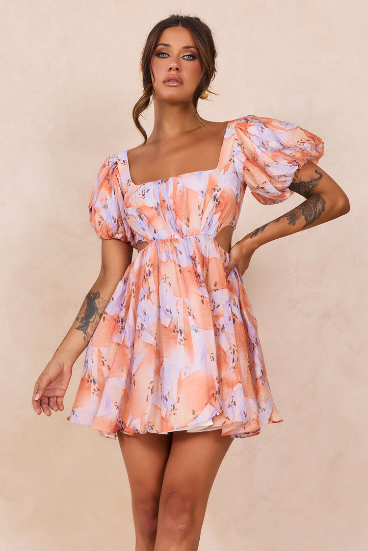 Woodington Sky Mini Dress - Orange for women