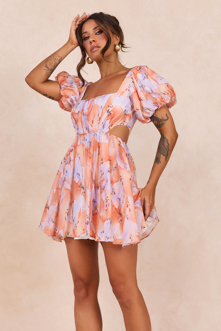 Woodington Sky Mini Dress - Orange for women