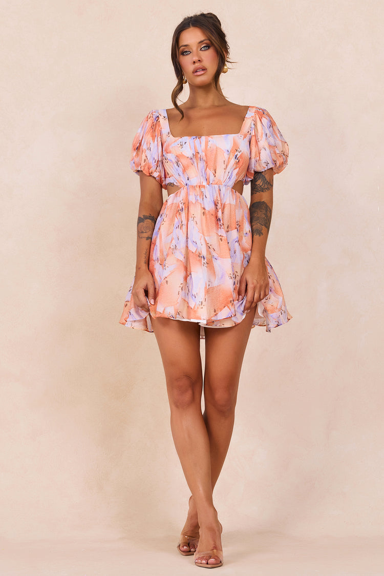 Woodington Sky Mini Dress - Orange for women