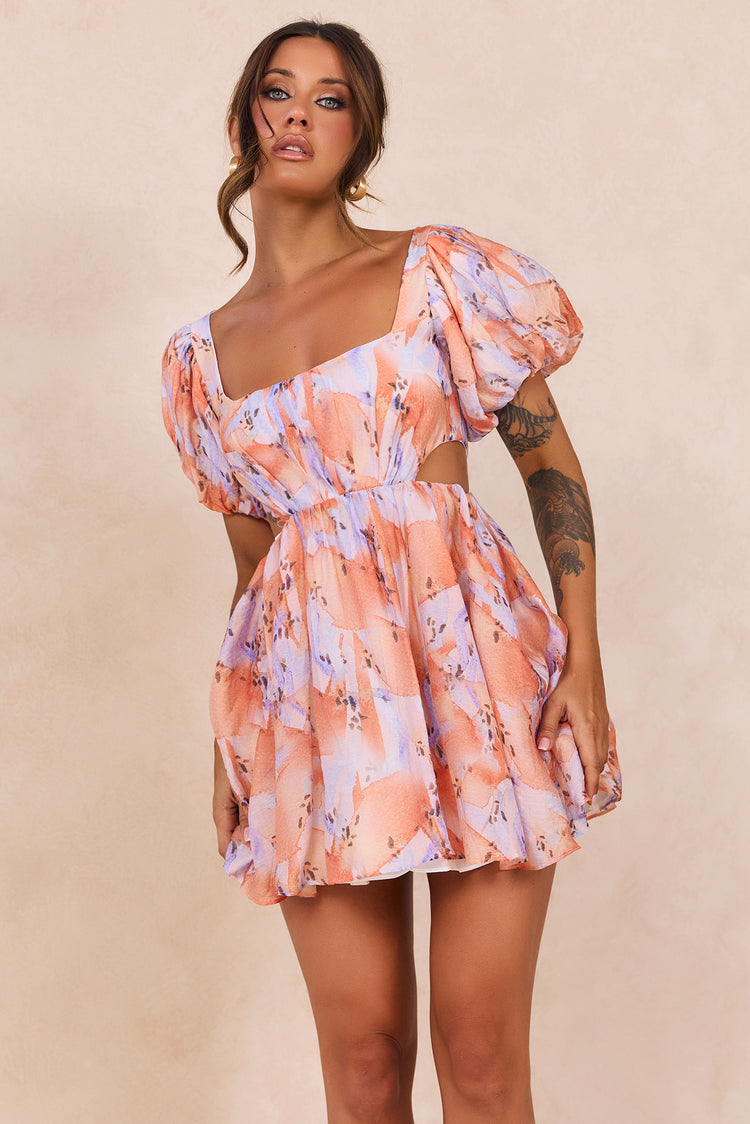 Woodington Sky Mini Dress - Orange for women