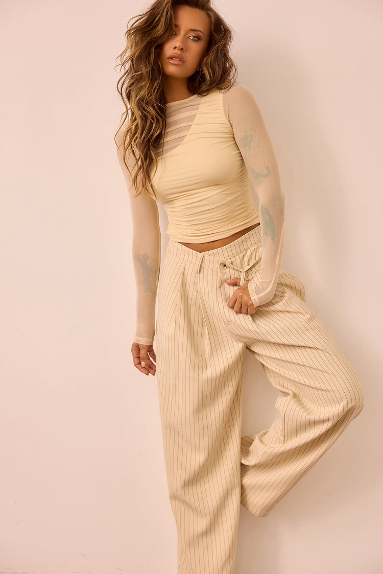 You Got This Woven Pants - Cream for women